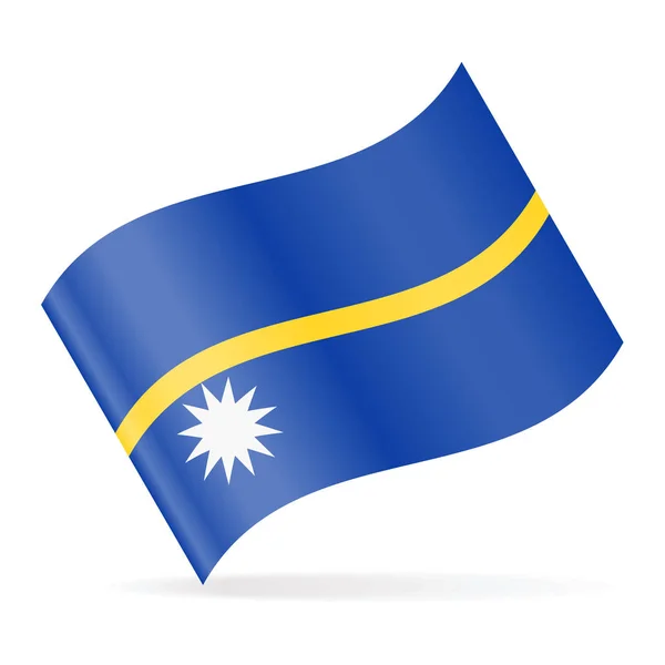 Науру прапор векторних розмахуючи значок — стоковий вектор