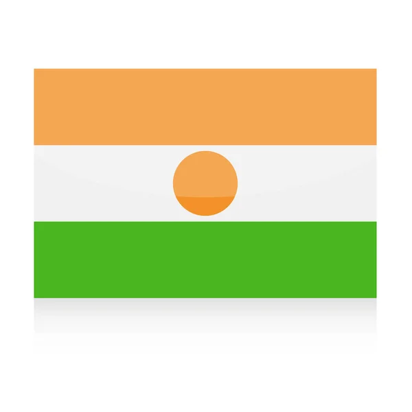 Ícone de vetor de bandeira do Níger —  Vetores de Stock