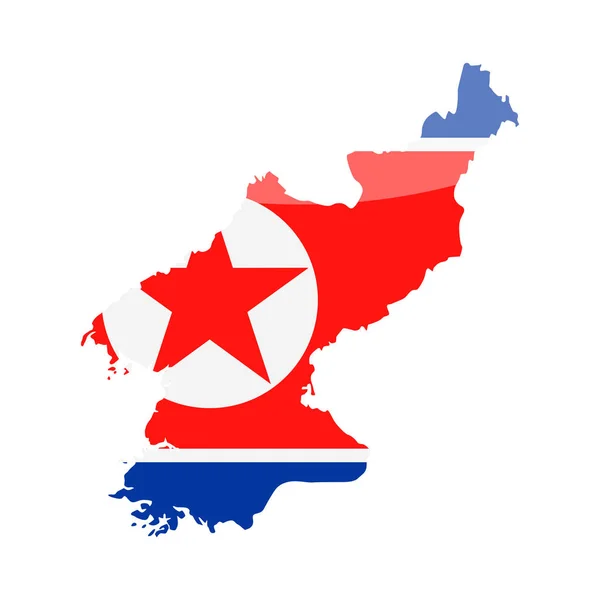 Noord-Korea vlagpictogram land Contour Vector — Stockvector