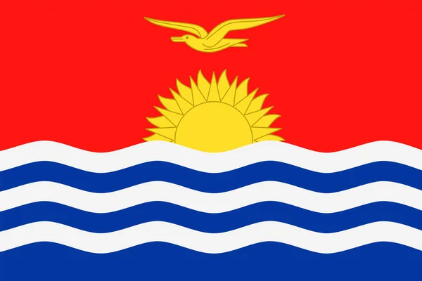 基里巴斯国旗矢量平面图标 — 图库矢量图片