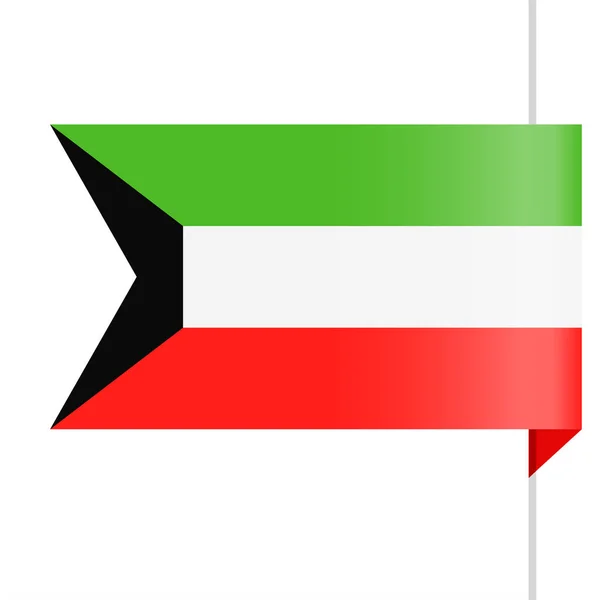 Ícone de marcador de vetor de bandeira do Kuwait — Vetor de Stock