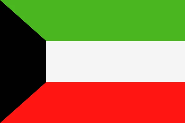 Kuwait Bandera Vector Icono plano — Vector de stock