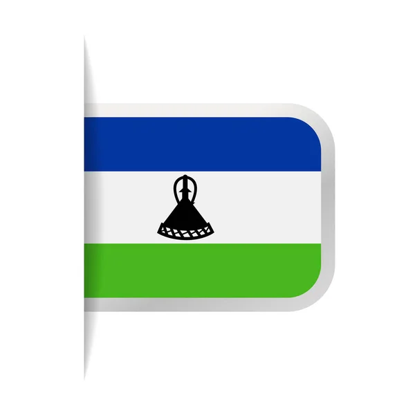 Ikonę zakładki wektor flaga Lesotho — Wektor stockowy