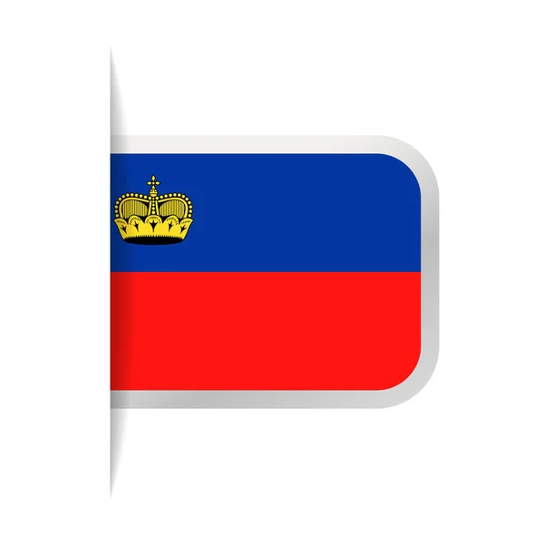 Liechtenstein Flag Vector Bookmark Icon — Stock Vector