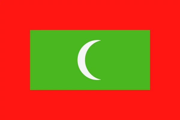Maldiverna flaggikonen vektor platta — Stock vektor