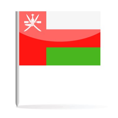 Umman Bayrağı Pin vektör simgesi