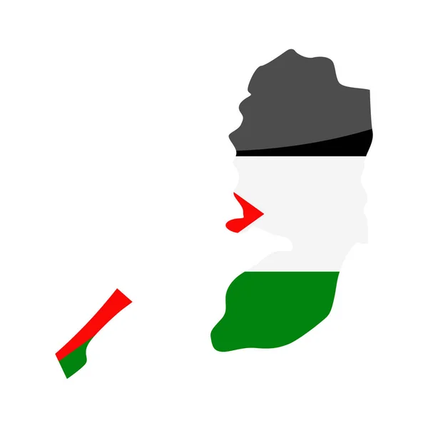 Palestina Bandera País Contorno Vector Icono — Archivo Imágenes Vectoriales