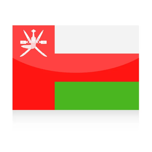 Icône vectorielle drapeau Oman — Image vectorielle
