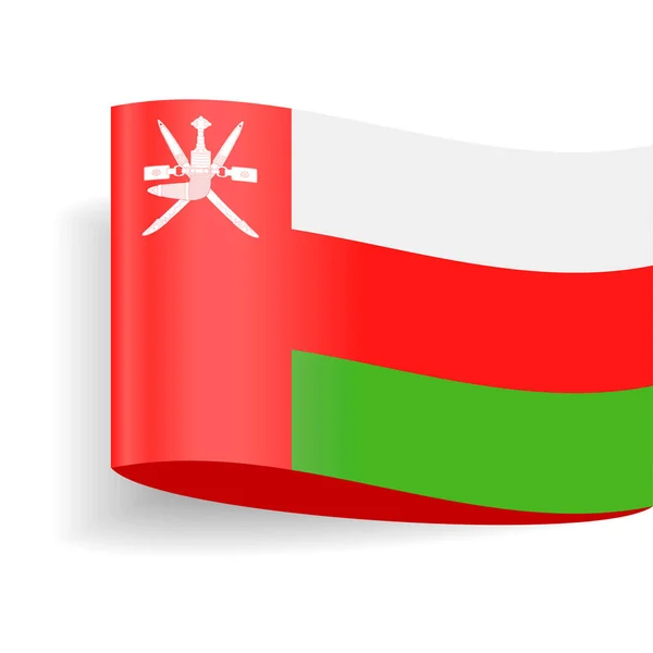 Oman Flag Vector Label Tag Icon — Stock Vector