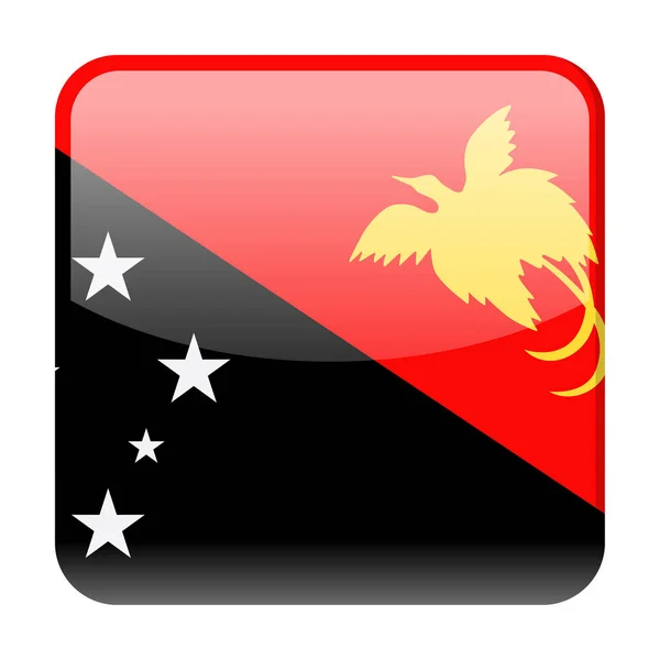 Papoea-Nieuw-Guinea vlag Vector vierkant pictogram — Stockvector