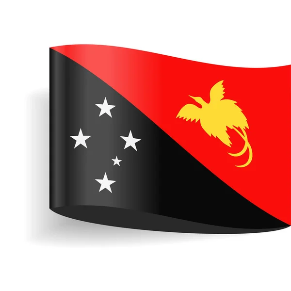 Papoea-Nieuw-Guinea vlagpictogram Vector Label Label — Stockvector