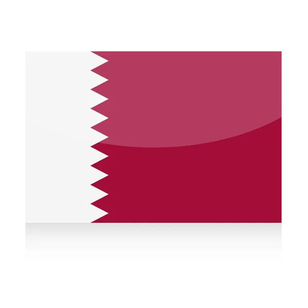 Icône vectorielle du drapeau du Qatar — Image vectorielle
