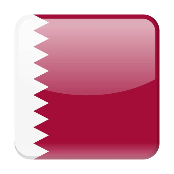Icône carré de vecteur de drapeau du Qatar — Image vectorielle