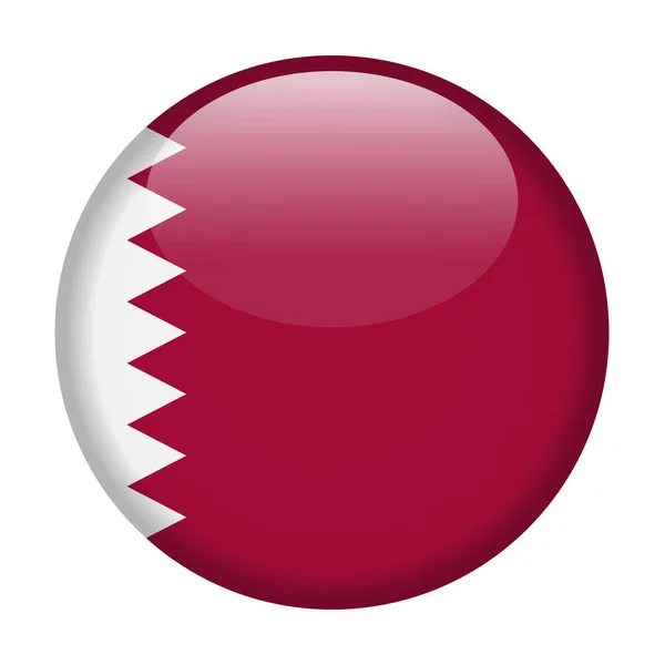 Icône ronde de vecteur de drapeau du Qatar — Image vectorielle