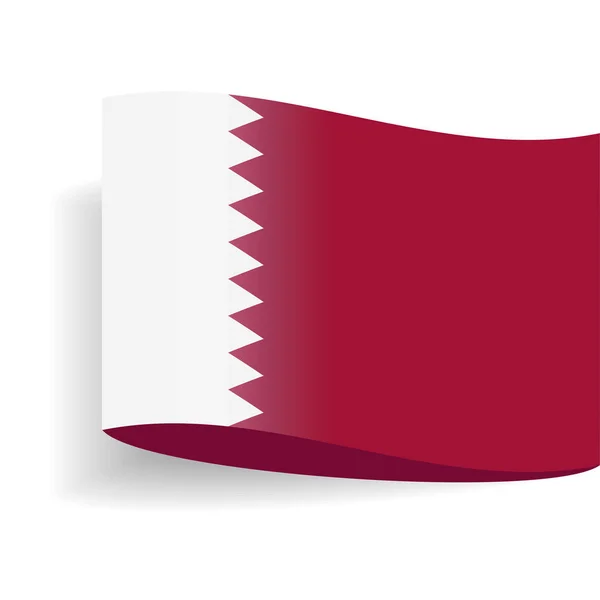 Qatar Étiquette vectorielle du drapeau Icône — Image vectorielle
