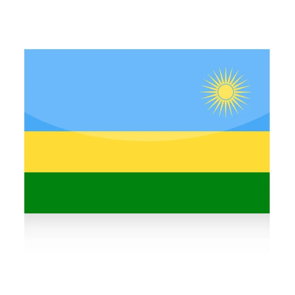 Ensemble de vecteurs de drapeau Rwanda — Image vectorielle