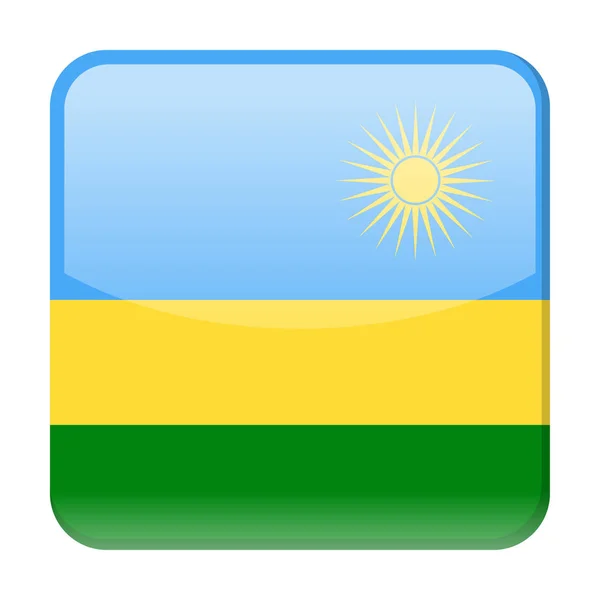 Icône de la place du Drapeau du Rwanda — Image vectorielle