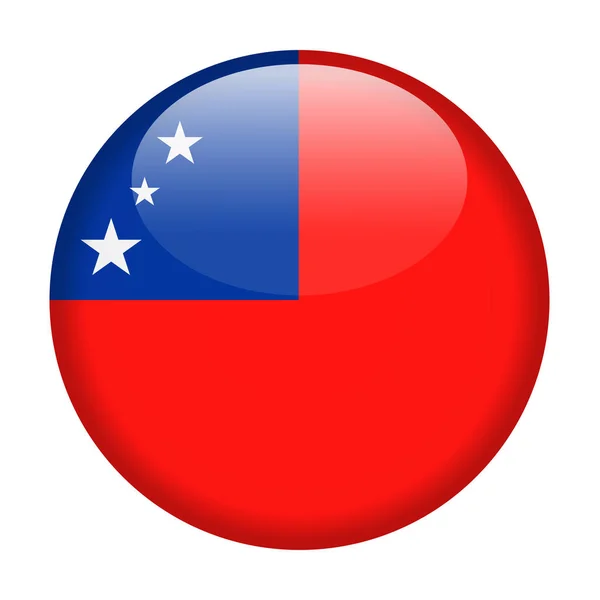 Icône ronde de vecteur de drapeau de Samoa — Image vectorielle