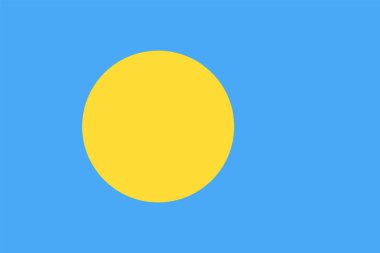 Palau bayrak vektör düz simgesi