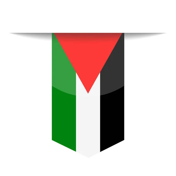 Palestina bandera Vector icono de marcador — Vector de stock