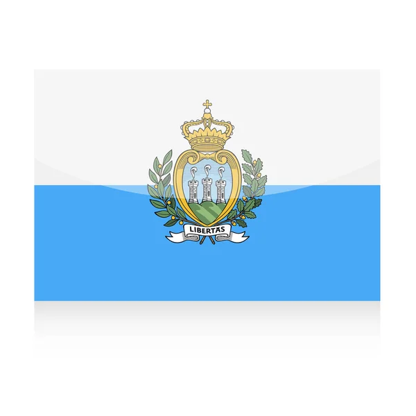 San Marino Bandera Vector Icono — Archivo Imágenes Vectoriales