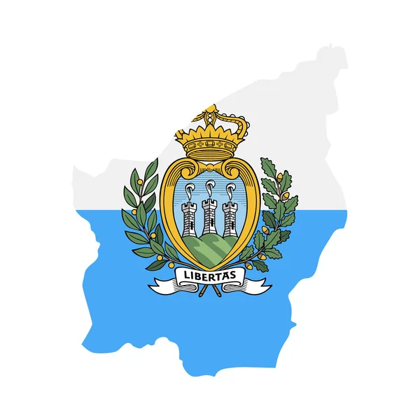 San Marino Bandera País Contorno Vector Icono — Archivo Imágenes Vectoriales