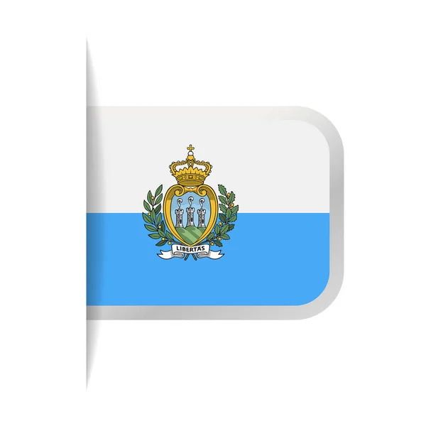 San Marino vlag Vector bladwijzerpictogram — Stockvector