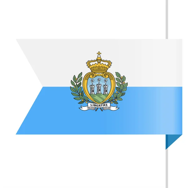 San Marino bandera Vector icono de marcador — Archivo Imágenes Vectoriales