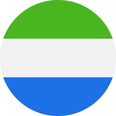 Sierra Leone bayrak vektör yuvarlak düz simgesi