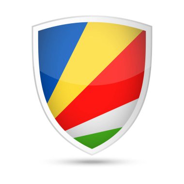 Seyşel Adaları bayrağı vektör kalkan kutsal kişilerin resmi