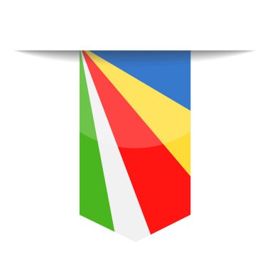 Seyşeller bayrak vektör yer işareti simgesi