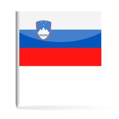 Slovenya bayrağı Pin vektör simgesi
