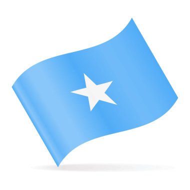 Somali bayrağı sallayarak simge vektör