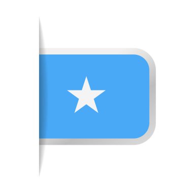 Somali bayrağı vektör yer imi simgesi