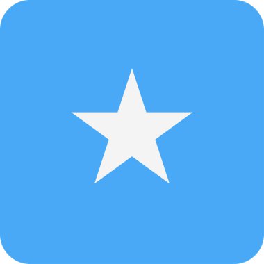 Somali bayrağı vektör kare düz simgesi