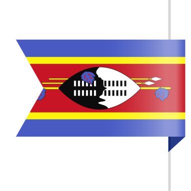 Svaziland bayrak vektör yer işareti simgesi