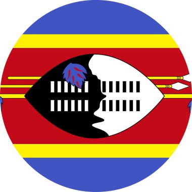 Svaziland bayrak vektör yuvarlak düz simgesi