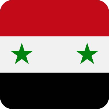 Suriye bayrağı vektör kare düz simgesi