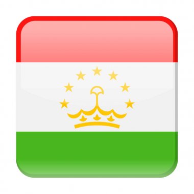 Tacikistan bayrağı vektör kare simgesi