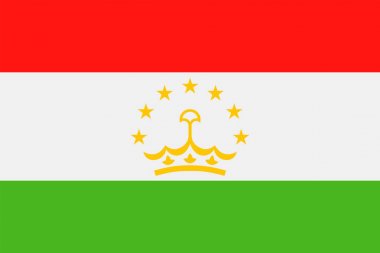 Tacikistan bayrağı vektör düz simgesi