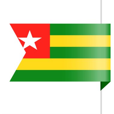Togo bayrak vektör yer işareti simgesi