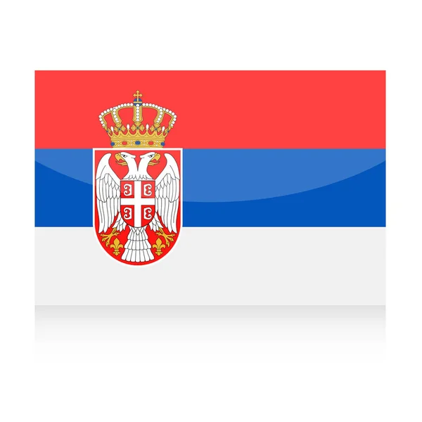 Bandera de Serbia Vector Icono — Archivo Imágenes Vectoriales