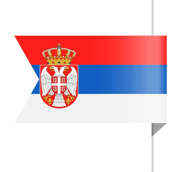 Serbia Bandera Vector Bookmark Icon — Archivo Imágenes Vectoriales