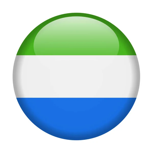 シエラレオネの旗ベクトル円形アイコン — ストックベクタ