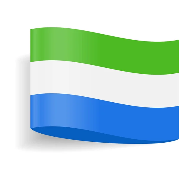 Serra Leoa Bandeira Vector Etiqueta Ícone —  Vetores de Stock