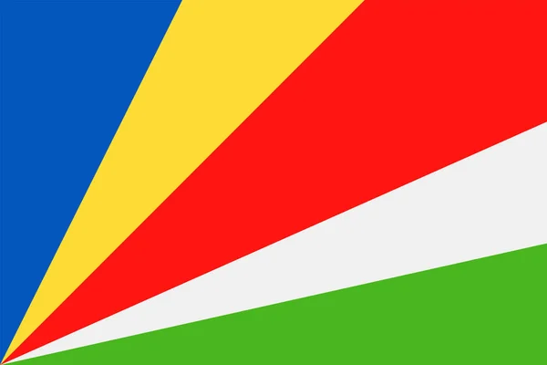 セイシェルの旗のベクトル フラット アイコン — ストックベクタ