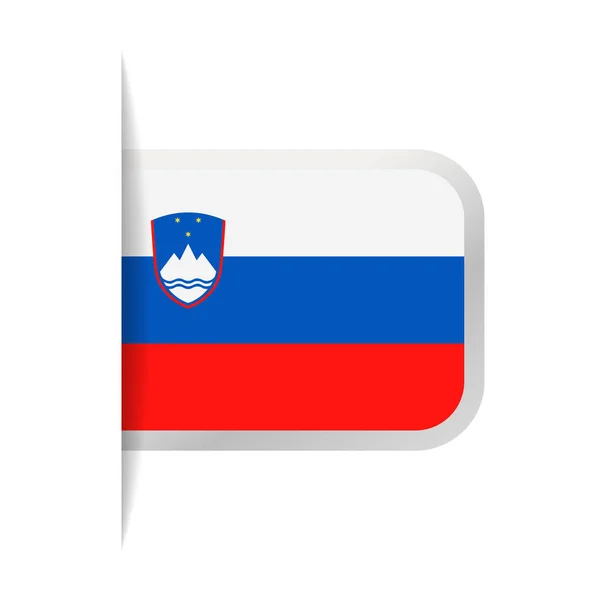 Slowenien Flagge Vektor Lesezeichen-Symbol — Stockvektor