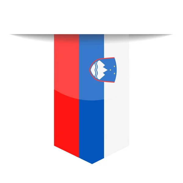 Σημαία Σλοβενίας διάνυσμα σελιδοδείκτη εικονίδιο — Διανυσματικό Αρχείο