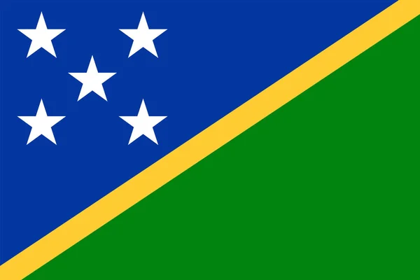 ソロモン諸島の旗ベクトル フラット アイコン — ストックベクタ