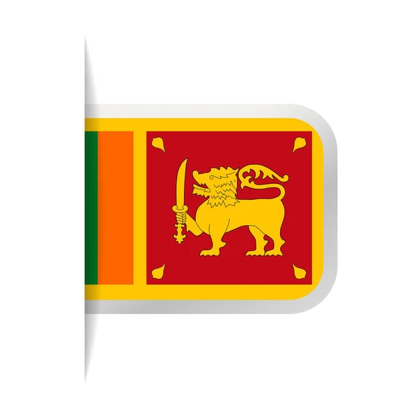 Sri Lanka Drapeau vecteur Signet Icône — Image vectorielle